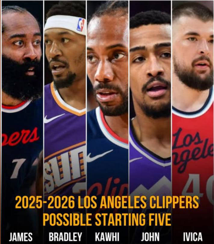 美媒预测洛杉矶快船首发球员场均得分：小卡击败哈登 比尔超值签约