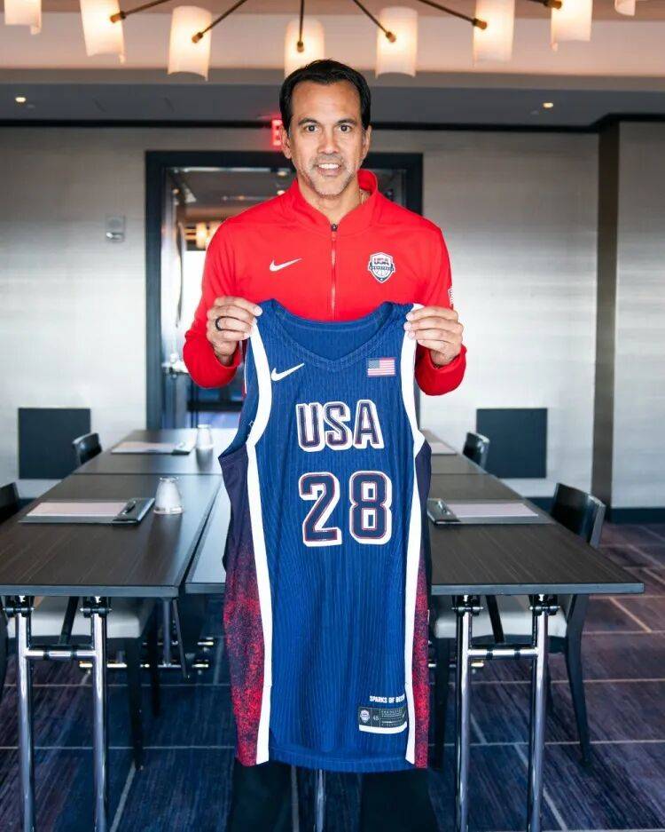 篮球 | 官宣：迈阿密热火主帅斯波尔斯特拉出任美国男篮主教练，带队征战世界杯及奥运会